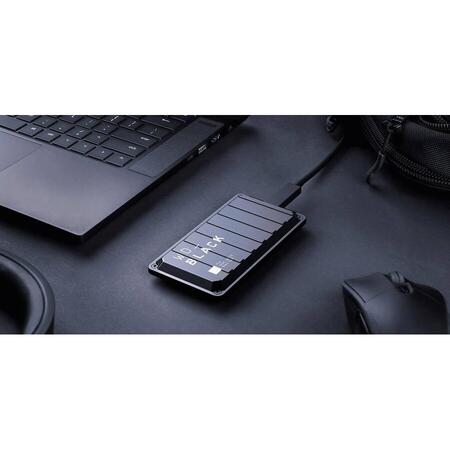 SSD Extern WD Black P50 Game Drive 2TB, USB 3.2 Gen2x2 Type-C