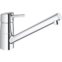 Baterie de bucatarie Grohe Concetto 32659001, 3/8'', pipa joasa, monocomanda, pivotanta, crom