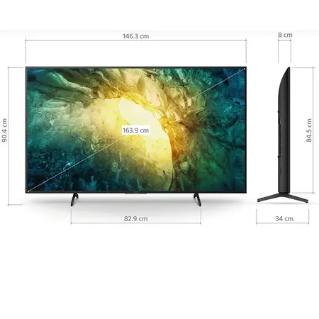 Televizor LED Sony 65X7055, 164cm, Smart TV 4K Ultra HD, Clasa G