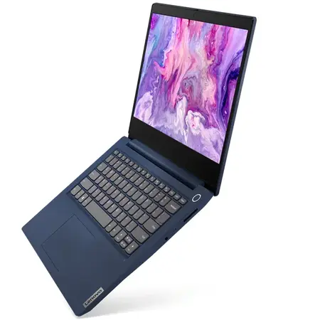 Laptop Lenovo IdeaPad 3 14IIL05 cu procesor Intel Core i7-1065G7 pana la 3.90 GHz, 14", Full HD, 8GB, 512GB SSD, Intel Iris Plus Graphics, Free DOS, Abyss Blue