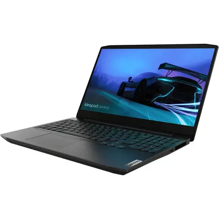 Laptop Gaming Lenovo IdeaPad 3 15ARH05 cu procesor AMD Ryzen 5 4600H pana la 4.00 GHz, 15.6", Full HD, 16GB, 512GB SSD, NVIDIA GeForce GTX 1650 4GB, Free DOS, Onyx Black