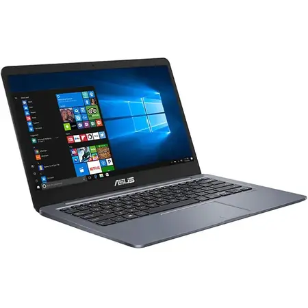 Laptop ASUS E406NA cu procesor Intel® Celeron® N3350 pana la 2.40 GHz, 14", Full HD, 4GB, 128Gb eMMC, Intel® HD Graphics 500, Windows 10 Home S, Star grey