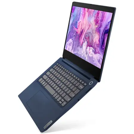 Laptop ultraportabil Lenovo IdeaPad 3 14IIL05 cu procesor Intel Core i5-1035G1 pana la 3.60 GHz, 14", Full HD, 8GB, 512GB SSD, Intel UHD Graphics, Free Dos, Abyss Blue