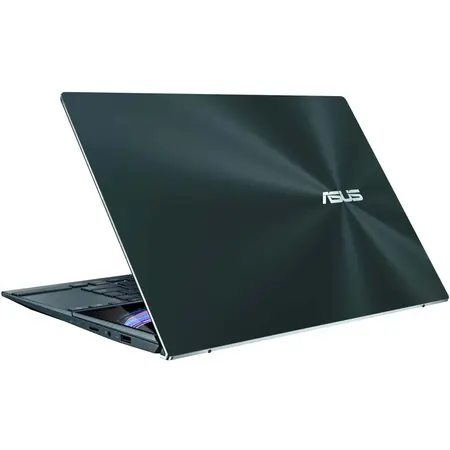 Laptop ultraportabil ASUS ZenBook Duo 14 UX482 cu procesor Intel® Core™ i7-1165G7 pana la 4.70 GHz, 14", Full HD, Touch, 16GB, 1TB SSD, NVIDIA® GeForce® MX450 2GB, Windows 10 Pro, Celestial Blue