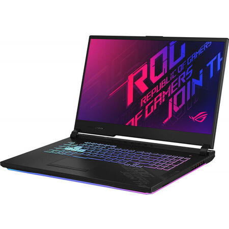 Laptop ASUS Gaming 17.3'' ROG Strix G17 G712LW, FHD 144Hz, Intel Core i7-10750H, 16GB DDR4, 1TB SSD, GeForce RTX 2070 8GB, No OS, Black