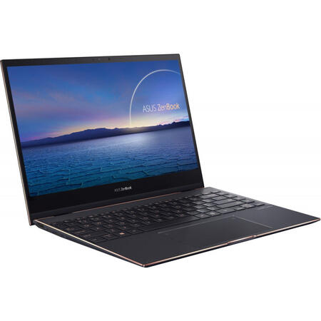 Ultrabook ASUS 13.3'' ZenBook Flip S UX371EA, FHD Touch, Intel Core i7-1165G7, 16GB DDR4X, 1TB SSD, Intel Iris Xe, Win 10 Pro, Jade Black