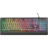Tastatura gaming Trust Ziva, iluminare Rainbow LED, Negru