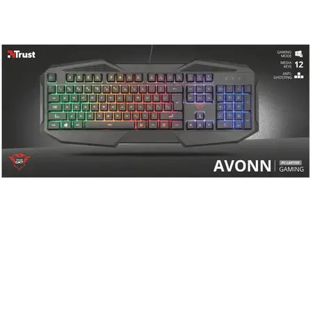 Tastatura gaming Trust GXT 830-RW Avonn, Negru