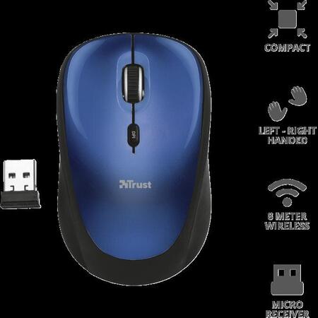 Trust Yvi Wireless Mouse - blue