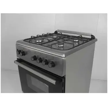 Aragaz FG60/60 Nevio Nuova Cucina, cuptor gaz, 4 arzatoare gaz, grill electric, rotisor, timer, termostat, Inox