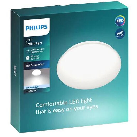 Plafoniera LED integrat Philips CL200, 10W, 220-240V, IP20, temperatura culoare neutra 4000K, 1100 lumeni