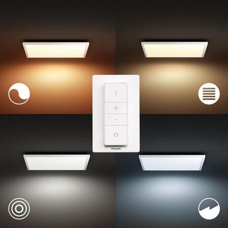 Panou LED integrat Philips HUE ambianta alba Aurelle, 46.5W, 220- 240V, IP20