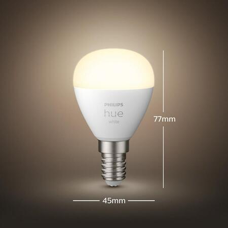 Bec LED inteligent Philips Hue tip lustra, P45, E14, 5.7W (40W)