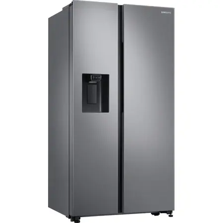 Side By Side Samsung RS64R5302M9/EO, 635 l, Clasa F, Full No Frost, All around cooling, Tehnologie Space Max, Non-Plumbing, Dozator apa, Argintiu