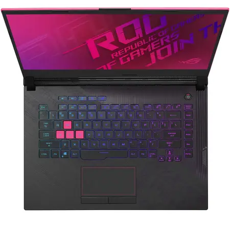 Laptop Gaming ASUS ROG Strix G15 G512LI cu procesor Intel® Core™ i7-10750H pana la 5.00 GHz, 15.6", Full HD, 144Hz, 8GB, 1 TB SSD, NVIDIA® GeForce® GTX 1650 Ti 4GB, Free DOS, Electro Punk