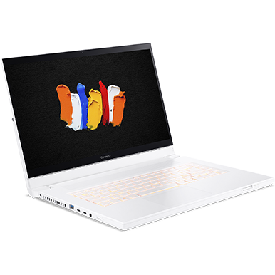 Laptop 2 in 1 Acer ConceptD 7 Ezel CC715-71P cu procesor Intel Core i7-10875H pana la 5.10 GHz, 15.6", 4K UHD, 16GB, 1TB SSD, Nvidia RTX3000 6GB, Windows 10 Pro, White