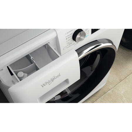 Masina de spalat rufe Whirlpool FFD9448BCVEE, 9 kg, 1400 rpm, 6th Sense, FreshCare+, Display, Motor inverter, Aburi, Clasa C, Alb