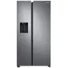 Side By Side Samsung RS68A8520S9/EF, 609 l, Clasa F, Full No Frost, Twin Cooling Plus, Conversie Smart 5 in 1, Non-Plumbing, SpaceMax, Compresor Digital Inverter, Dozator apa, Inox