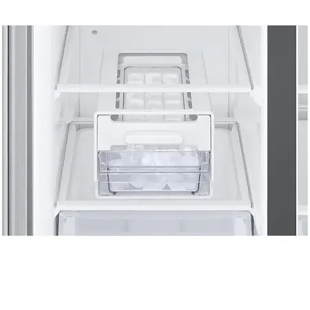 Side By Side Samsung RS66A8100S9/EF, 652 l, Clasa F , Full No Frost, Twin Cooling Plus, Conversie Smart 5 in 1, SpaceMax, Compresor Digital Inverter, Inox