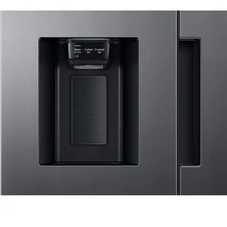 Side By Side Samsung RS67A8810S9/EF, 609 l, Clasa F, Full No Frost, Twin Cooling Plus, Conversie Smart 5 in 1, SpaceMax, Compresor Digital Inverter, Inox