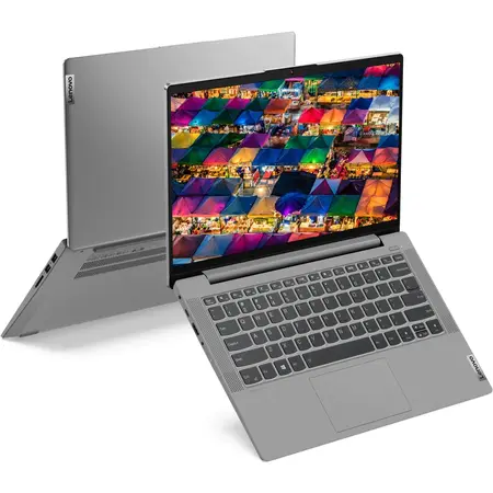 Laptop ultraportabil Lenovo IdeaPad 5 14ITL05 cu procesor Intel Core i3-1115G4 pana la 4.10 GHz, 14", Full HD, 8GB, 256GB SSD, Intel UHD Graphics, Free DOS, Platinum Grey