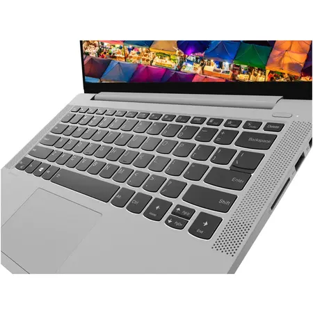 Laptop ultraportabil Lenovo IdeaPad 5 14ITL05 cu procesor Intel Core i3-1115G4 pana la 4.10 GHz, 14", Full HD, 8GB, 256GB SSD, Intel UHD Graphics, Free DOS, Platinum Grey