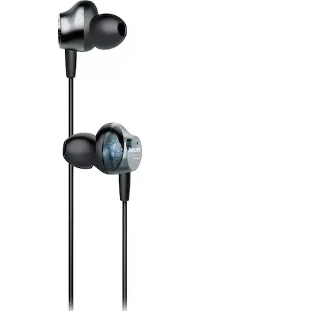 Casti Audio In-Ear Philips, TAPN505BK/00, Bluetooth, Active Noise Cancelling, Autonomie 14h, Negru