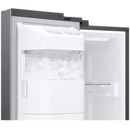 Side By Side Samsung RS68A8831S9/EF, 609 l, Clasa E, Full No Frost, Twin Cooling Plus, Conversie Smart 5 in 1, SpaceMax, Compresor Digital Inverter, Dozator apa, Inox