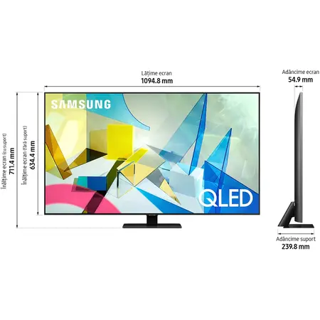 Televizor QLED Samsung 50Q80TA, 125 cm, Smart, 4K Ultra HD, Clasa G