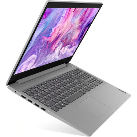 Laptop Lenovo 15.6'' IdeaPad 3 15IIL05, FHD, Intel Core i7-1065G7, 8GB DDR4, 512GB SSD, Intel Iris Plus, No OS, Platinum Grey