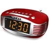 Radio cu ceas Akai CE-1500, AM/FM, Ecran LED, Sleep Timer, Rosu