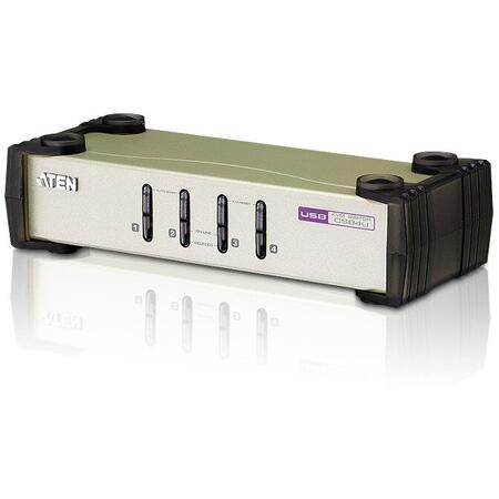Switch KVM 4-Port PS/2-USB, 4x Custom KVM Cable Sets, Non-powered