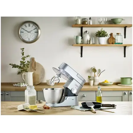 Robot de bucatarie Kenwood Chef KVC 3110S, 1000W, Bol Inox 4.6 l, Blender, Argintiu