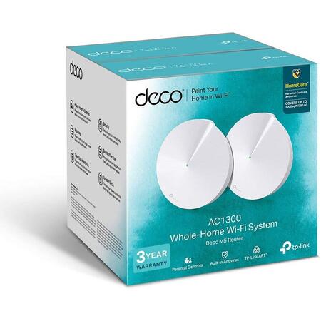 Sistem wireless Complete Coverage - router AC1300 Whole-Home,  Deco M5(2-pack)