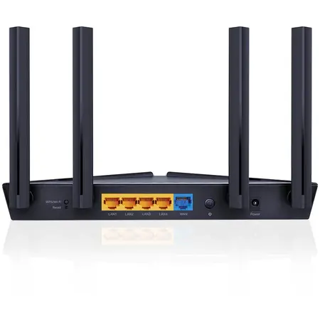 Router Wireless Archer AX10, Gigabit, Tri Band, Wi-Fi 6, 1500 Mbps, 4 Antene externe, Compatibil Alexa (Negru)