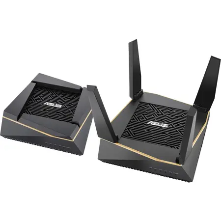 Router Wireless Asus RT-AX92U, pachet 2 bucati, tri-band AX6100 ultimate AX performance