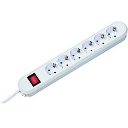 BACHMANN Prelungitor B381.251KR, 6 prize, impamantare, protectie copii ,intrerupator, 3 metri, alb