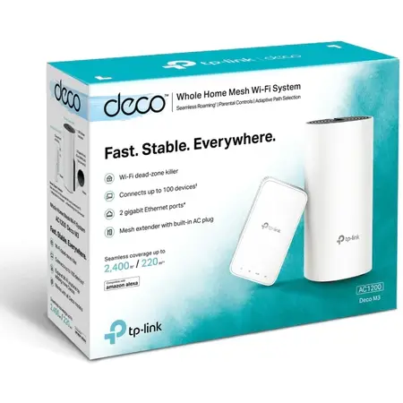 Sistem wireless Mesh Complete Coverage - router AC1200, Deco M3(2-pack)