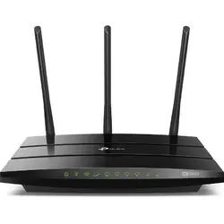 TP-LINK Router wireless 1900Mbps, MU-MIMO, 4 porturi Gigabit, 3 antene externe, port USB, Dual Band 2.4 GHz+5 GHz AC1900, Archer A9