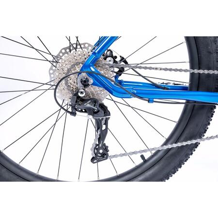Bicicleta Pegas MTB Fat Bike Drumuri Grele 17", Albastru/Alb
