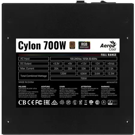 Sursa Aerocool Cylon 700W iluminare RGB