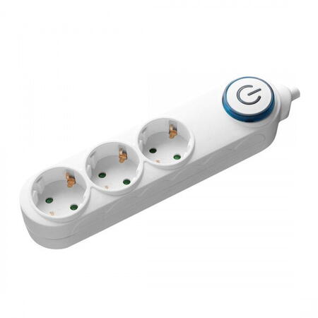 Prelungitor 3 prize SCHUKO, 5M, 3680W, 3 X 1.5MMP, Intrerupator