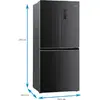 Side-by-side Beko GNO4031GS, 421l, Clasa E, NeoFrost Dual Cooling, Compresor Prosmart Inverter, Display touch, H 180 cm, Sticla antracit