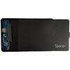 Spacer Rack extern pt HDD/SSD, 2.5 inch, S-ATA, interfata PC USB 3.1 Type C, plastic, negru