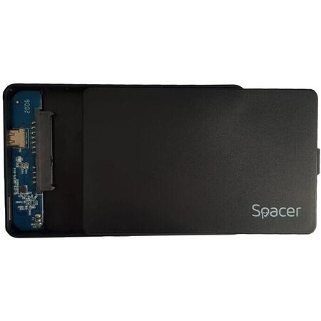 Rack extern pt HDD/SSD, 2.5 inch, S-ATA, interfata PC USB 3.1 Type C, plastic, negru