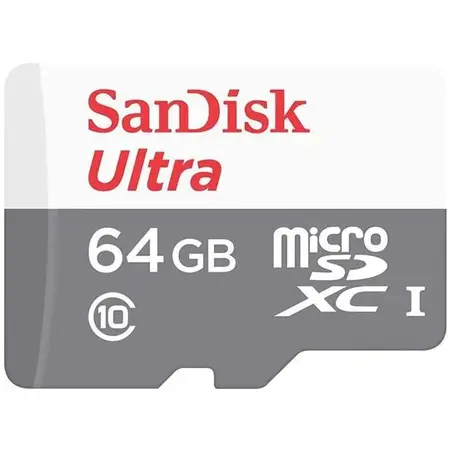 Card de memorie SanDisk Ultra microSDXC, 64GB, 100MB/s Class 10 UHS-I + SD Adapter