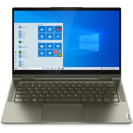 Laptop ultraportabil Lenovo Yoga 7 14ITL5 cu procesor Intel Core i5-1135G7 pana la 4.20 GHz, 14", Full HD, 16GB, 1TB SSD, Windows 10 Home, Dark Moss
