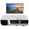 Videoproiector EPSON EB-W51, WXGA 1280 x 800, 4000 lumeni, 16000:1 + Ecran eletric 240 x 150