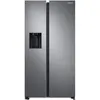Side By Side Samsung RS68A8522S9/EF, 609 l, Clasa D, Full No Frost, Twin Cooling Plus, Conversie Smart 5 in 1, Non-Plumbing, SpaceMax, Compresor Digital Inverter, Dozator apa, Inox