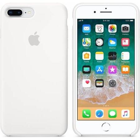 Husa de protectie Apple pentru iPhone 8 Plus / iPhone 7 Plus, Silicon, White